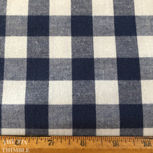 Load image into Gallery viewer, Cotton Plaid Flannel Fabric by the Yard - 100% Cotton Soft Flannel in Blue and White Gingham
