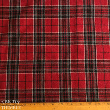 Load image into Gallery viewer, Great Wool/Poly/Rayon Plaid Fabric - 1 Yard / Wool by Yard / Plaid Wool / Wool Yardage / Apparel Fabric / Garment Fabric
