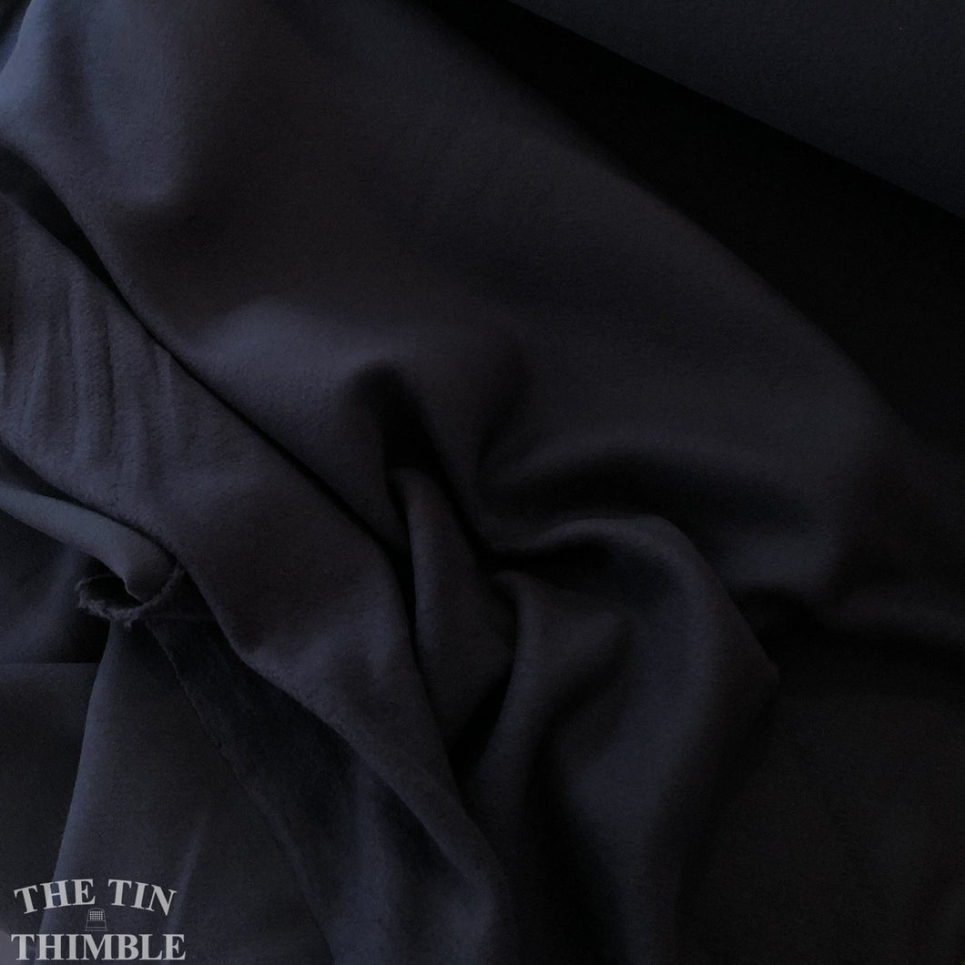 Sweat Suit Fleece - Thick and Soft, 100% Cotton Dark Navy Sweatshirt Fleece Fabric by the Yard