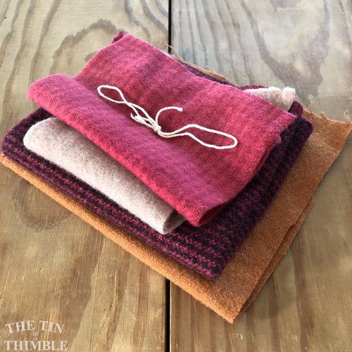 100% Wool Felt Scrap Bundle - Great for Applique and Crafts - #17