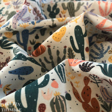 Load image into Gallery viewer, Arid Wilderness by Louise Cunningham for Cloud 9 Fabrics - Organic Cacti and Succulents Print - Quilting Cotton - 227049
