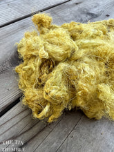 Load image into Gallery viewer, Hand Dyed Throwsters Waste Silk / 1/8 Ounce in Morning Sun / 100% Silk Threads
