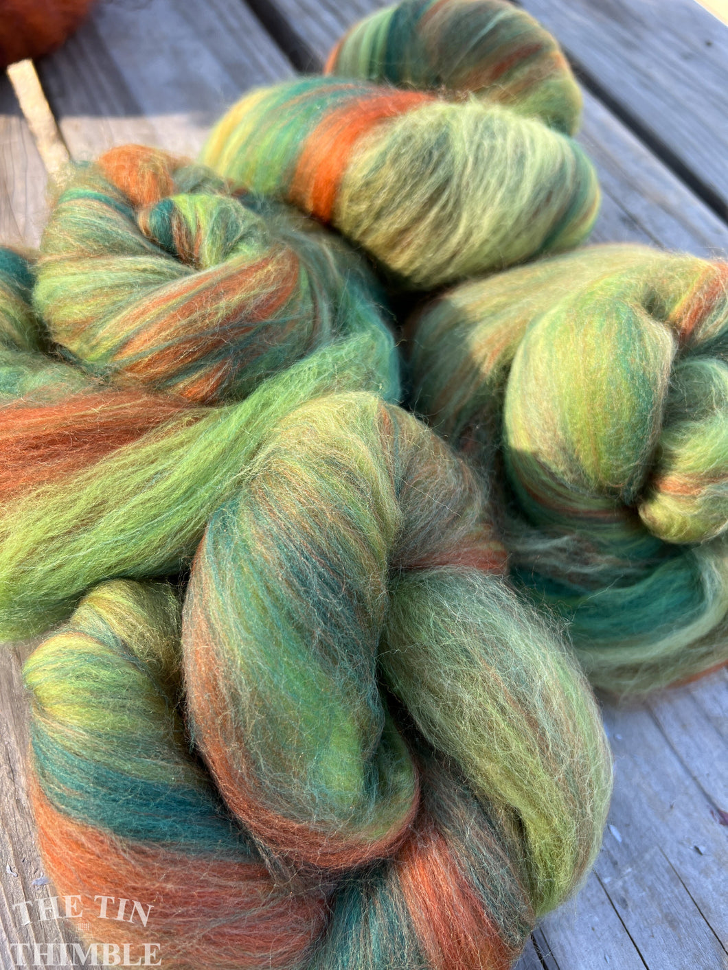 Hand Carded Batt for Felting or Spinning - Merino Blend - Hand Dyed and Commercially Dyed Fibers - Earth