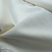 Load image into Gallery viewer, Slub 100% Linen fabric in Cream White - By the Yard - 60&quot; Wide
