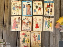 Load image into Gallery viewer, 10 Vintage Simplicity Children&#39;s Sewing Patterns - Size 8&amp;10 - CPL1 - S8123, S9563, S6945, S8376, S6235, S1398, S7154, S1704, S5008, S5859

