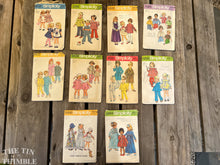 Load image into Gallery viewer, 10 Vintage Simplicity Children&#39;s Sewing Patterns - Size 3 &amp; 4 - CPL3 - S9731, S5219, S5222, S7685, S5103, S5436, S8291, S5935, S5996, S5994
