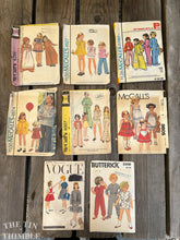 Load image into Gallery viewer, 8 Vintage Children&#39;s Patterns - Size 4/5 - Vogue, McCall&#39;s Butterick - CPL8 - M4286, M4527, M5780, M4874, M4007, M8605, V2777, B3308
