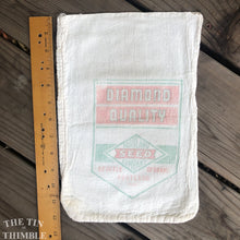 Load image into Gallery viewer, Single Vintage Flour Sack - Diamond Quality Seed Sack - Seattle, Portland, Eureka - Portland Seed Co. - 12&quot; x 6&quot;
