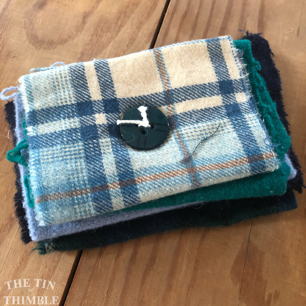 100% Wool Felt Scrap Bundle - Great for Applique and Crafts - #25