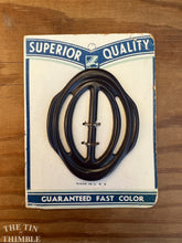 Load image into Gallery viewer, Vintage Belt Buckle -  Authentic Vintage Dark Brown Plastic Belt Buckle - #6 - On Original Card
