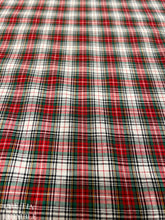 Load image into Gallery viewer, Authentic Vintage Red and Green Yarn Dyed Plaid Cotton - 1 5/8 Yards-  Sanforized &quot;Mooresville Gingham&quot; - 36&quot; Wide
