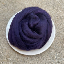 Load image into Gallery viewer, Blackberry Superfine Merino Wool Roving - 1 oz - 19 Micron Purple Roving for Felting or Weaving
