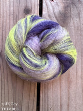 Load image into Gallery viewer, Hand Carded Batt for Felting or Spinning - Blend of Merino, Silk &amp; Other Fibers - Hand Dyed and Commercially Dyed Fibers
