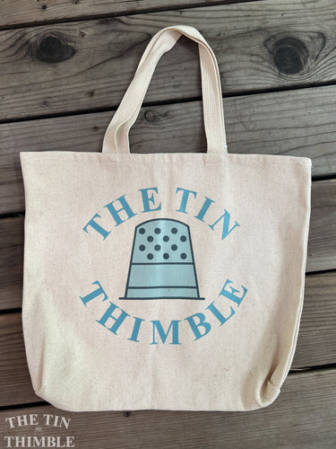 The Tin Thimble Tote Bag - Printed Canvas Tote Bag
