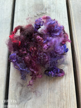 Load image into Gallery viewer, Mohair Locks for Felting, Spinning or Weaving - 1/4 Oz - Hand Dyed in the Color &#39;&#39;Viola&quot;
