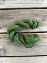 Load image into Gallery viewer, Fern Green CORRIEDALE Wool Roving - 1 oz - Nuno Felting / Wet Felting / Felting Supplies / Hand Felting / Needle Felting / Fiber Art

