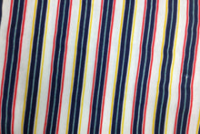 Load image into Gallery viewer, Stripe Fabric / Cotton Fabric / Extra Wide Cotton - 2 3/8 Yards - Multicolor Stripe / Blue Stripe / Extra Wide Fabric / Quilting Fabric
