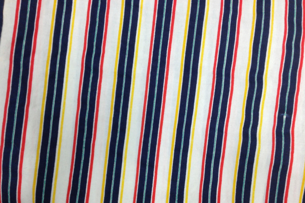 Stripe Fabric / Cotton Fabric / Extra Wide Cotton - 2 3/8 Yards - Multicolor Stripe / Blue Stripe / Extra Wide Fabric / Quilting Fabric
