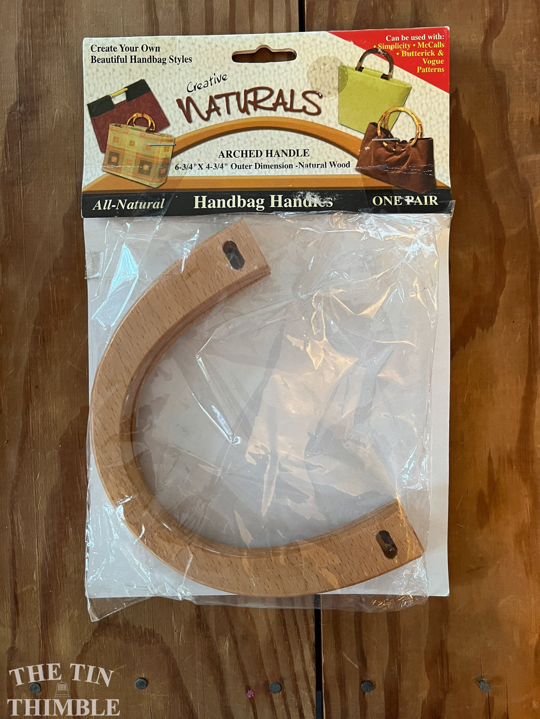 Rattan Purse Handles - Set of 2 - Wood Bag Handles - 6 3/4