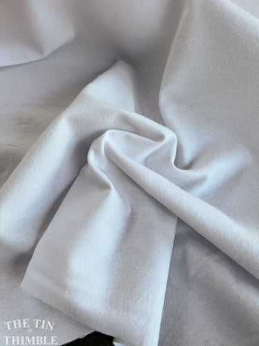 Flannel Diaper Cloth - 100% Cotton - White - 1 Yard - Diaper Fabric by Yard - 27