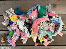 Load image into Gallery viewer, Bag of Vintage Quilt Scraps and Pieces - Authentic Vintage 1920s - 1970s Mostly Cotton Scrap Fabric Pieces for Quilt Repair
