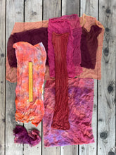 Load image into Gallery viewer, 2 Ounces of 100% Pure Silk Scraps - Vintage, New, Hand Dyed Assortment of Silk Weights and Weaves - Great for Collage, Nuno and Wet Felting
