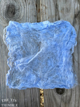 Load image into Gallery viewer, Silk Mulberry Hankies for Spinning or Felting in Sunrise Blue / 3 Grams / 100% Silk Hankies for Spinning, Felting and Fiber Art
