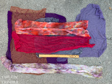 Load image into Gallery viewer, 2 Ounces of 100% Pure Silk Scraps - Vintage, New, Hand Dyed Assortment of Silk Weights and Weaves - Great for Collage, Nuno and Wet Felting
