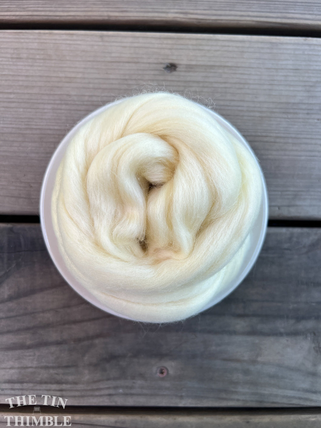 Champagne White Superfine Merino Wool Roving - 1 oz - Superfine Roving for Felting, Weaving, Spinning and More