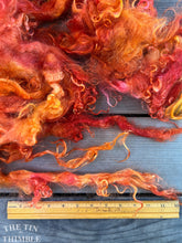 Load image into Gallery viewer, Adult Mohair Locks for Felting, Spinning or Weaving - 1/4 Oz - Hand Dyed in the Color &#39;Flame&#39;
