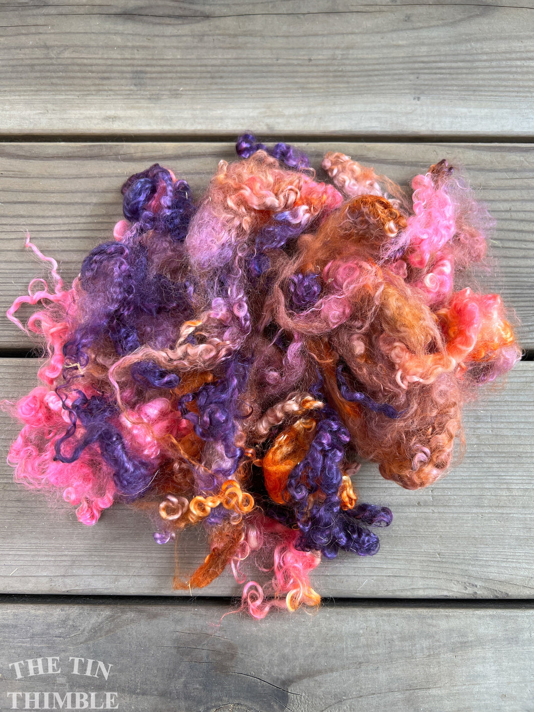 Mohair Locks for Felting, Spinning or Weaving - 1/4 Oz - Hand Dyed in the color 