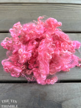 Load image into Gallery viewer, Mohair Locks for Felting, Spinning or Weaving - 1/4 Oz - Hand Dyed in the color &quot;Cherry Blossom&quot;
