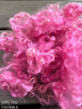 Load image into Gallery viewer, Mohair Locks for Felting, Spinning or Weaving - 1/4 Oz - Hand Dyed in the color &quot;Cherry Blossom&quot;

