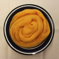 Gold Merino Wool Roving - 21.5 micron -1 oz - For Nuno Felting, Wet Felting, Weaving, Spinning and More