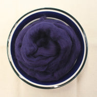 Navy Blue Merino Wool Roving for Felting, Spinning and Weaving -  21.5 micron - 1 oz