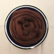 Load image into Gallery viewer, Brown Merino Wool Roving - 21.5 micron -1 oz - For Nuno Felting, Wet Felting, Weaving, Spinning and More
