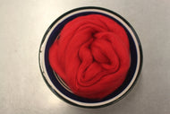 Red Merino Wool Roving / 21.5 micron -1 oz- Nuno Felting / Wet Felting / Felting Supplies / Needle Felting / Fiber Supply