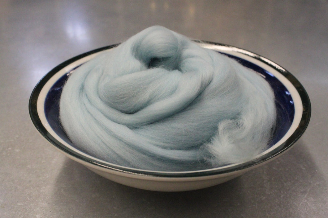 Ice Blue Merino Wool Roving - 1 oz - Nuno Felting / Wet Felting / Felting Supplies / Hand Felting / Needle Felting / Fiber Art
