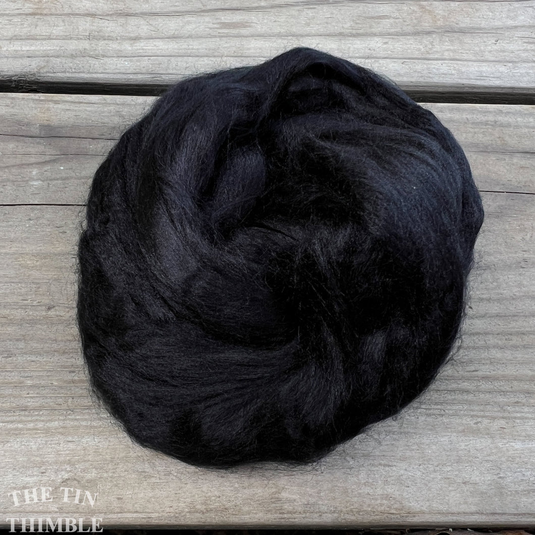 Bamboo Fiber / Black Bamboo Top - Multiple Sizes Available - Black Viscose Great for Felting, Weaving, Spinning and Carding