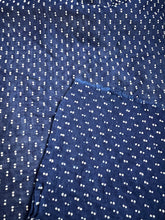 Load image into Gallery viewer, Dotted Swiss Fabric - Vintage 1960s Raised Dotted Swiss Piece in Navy Blue and White - Cotton - By the Yard x 34&quot; Wide
