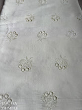 Load image into Gallery viewer, Vintage Rayon Eyelet - By the Yard - Vintage Off White Embroidered Rayon Eyelet - 36&quot; Wide
