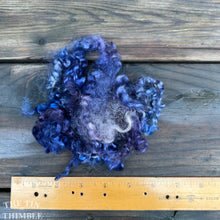 Load image into Gallery viewer, Mohair Locks for Felting, Spinning or Weaving - 1/4 Oz - Hand Dyed in the Color &#39;Stormy Sky&#39;
