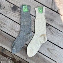 Load image into Gallery viewer, Vintage J.C. Penney Co. Cotton/ Wool Blend Socks - Some with Original Labels - Gray or White - Authentic 1930s/ 1940s
