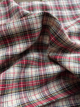 Load image into Gallery viewer, Yarn Dyed Plaid - Vintage 100% Cotton Small Red and Green Plaid Fabric - By the Yard
