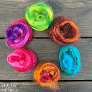 Hand Dyed Nylon Firestar or Angelina - 1/8 Oz - Sparkly Fiber for Spinning, Felting and Crafts - Multiple Colors Available