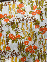 Load image into Gallery viewer, Vintage Carrot, Pea and Radish Fabric - Vintage 1960s Cotton by the Yard - 34&quot; Wide
