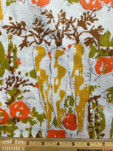 Load image into Gallery viewer, Vintage Carrot, Pea and Radish Fabric - Vintage 1960s Cotton by the Yard - 34&quot; Wide
