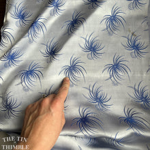 Load image into Gallery viewer, Authentic Vintage Double Faced Silver Blue Rayon Jacquard - Early 19th Century - 31&quot; Wide x 1.78 Yards
