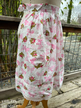 Load image into Gallery viewer, Vintage Handmade Half Apron - Lightweight Floral and Lace Pink and White 1950s Hostess Apron
