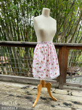 Load image into Gallery viewer, Vintage Handmade Half Apron - Lightweight Floral and Lace Pink and White 1950s Hostess Apron
